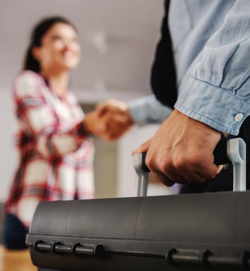 plumber shaking customers hand
